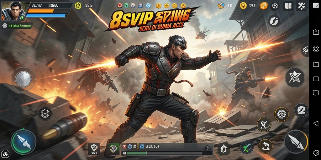 Tangkapan layar dari gameplay intens 8SVIP yang penuh aksi.