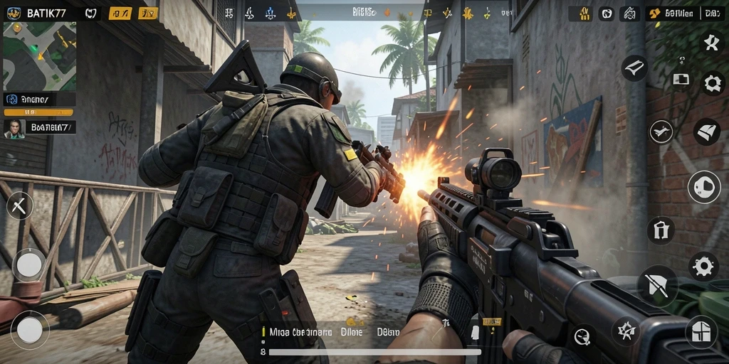 Gameplay seru dengan aksi menembak yang mendebarkan.