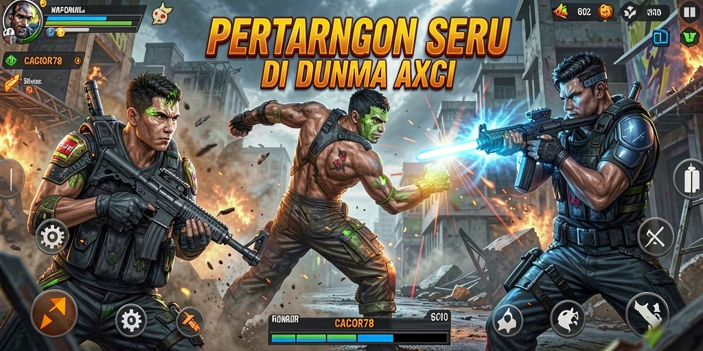 Tampilan gameplay CACOR78 dengan aksi seru dan grafis menawan.