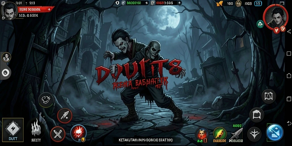 Screenshot gameplay DUIT8 menampilkan suasana Horror yang mendalam dan menakutkan.