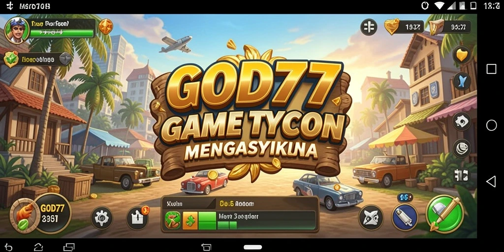 Tampilan gameplay <strong>GOD77</strong> yang menarik dalam membangun kerajaan bisnis.