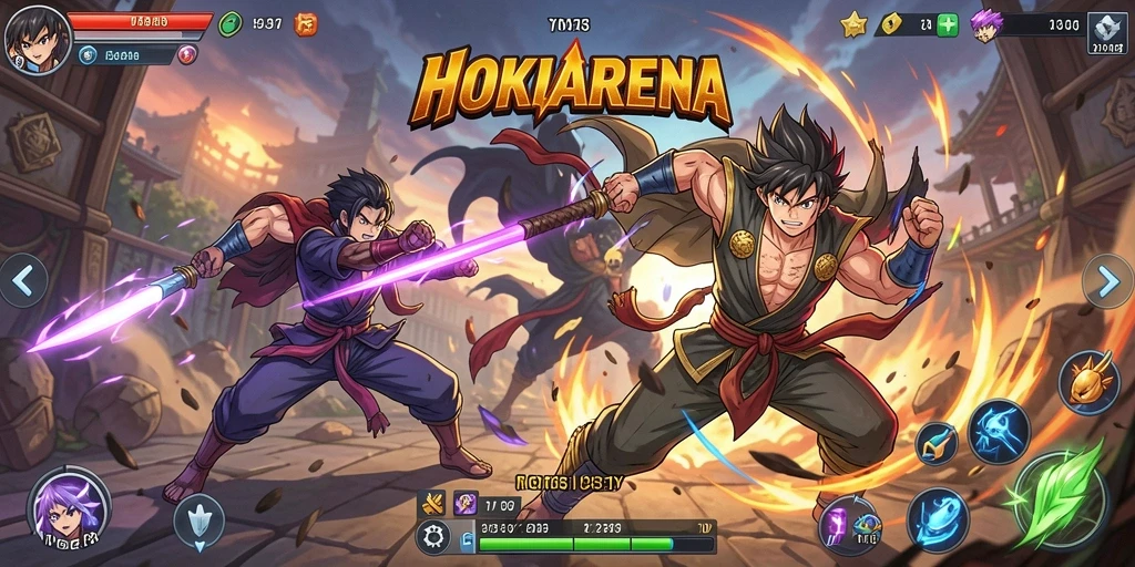 Tampilan gameplay HOKIARENA yang seru dan penuh aksi.