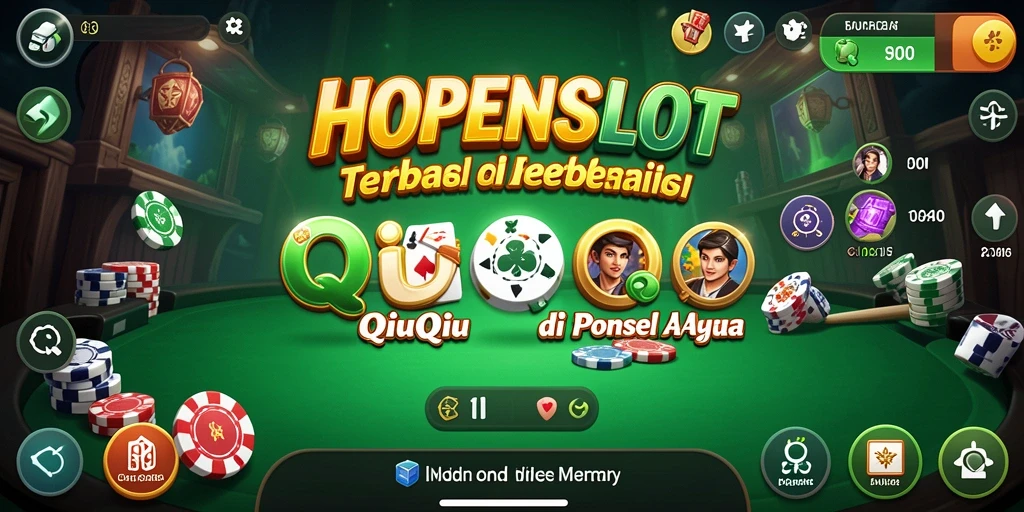 Tampilan gameplay seru HOPENGSLOT dengan kartu QiuQiu.