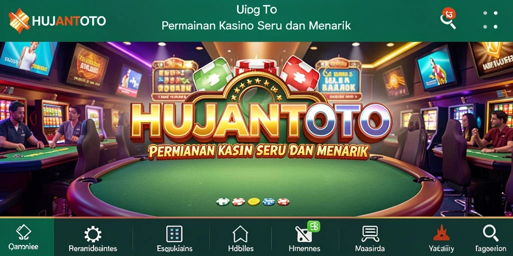 Tampilan gameplay HUJANTOTO yang seru dan menantang di dunia Kasino.
