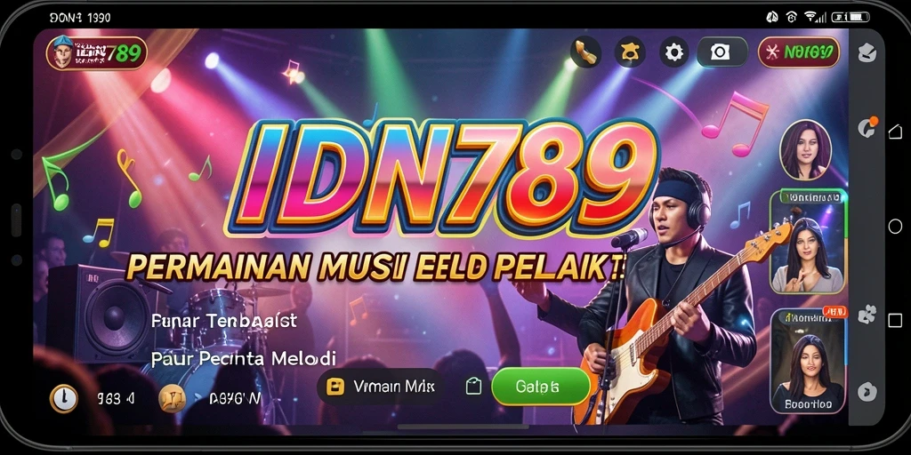 Tampilan gameplay IDN789 dengan interaksi musik yang dinamis.