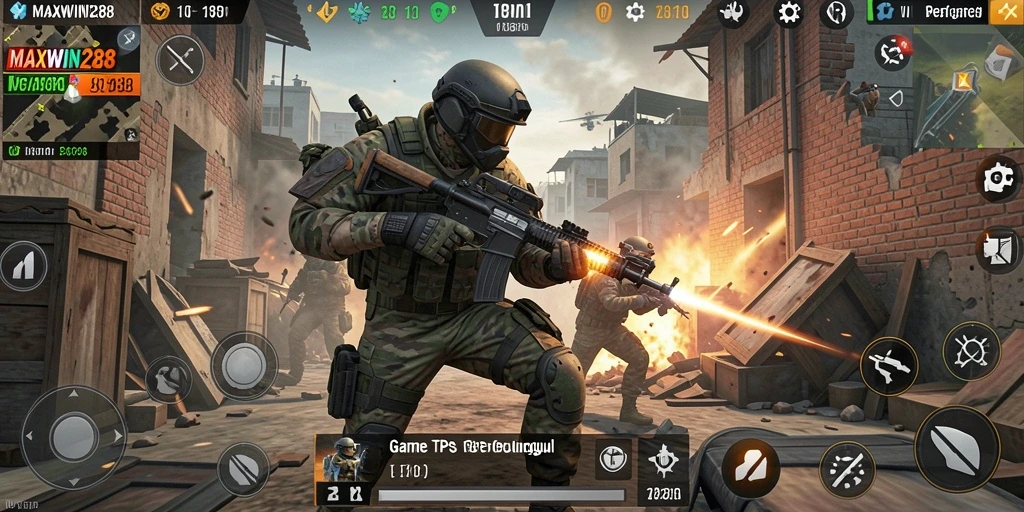 Screenshot gameplay MAXWIN288 menampilkan pertempuran seru dengan grafis menakjubkan.
