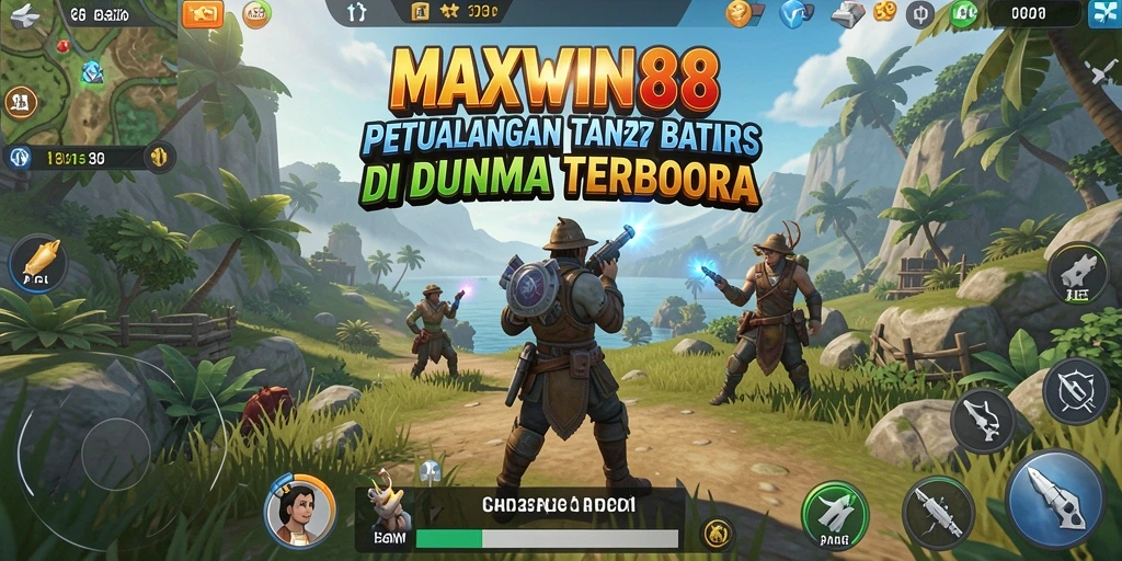 Screenshot utama MAXWIN88 menunjukkan gameplay mendebarkan dalam dunia terbuka.