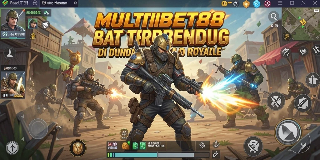 Tangkapan layar aksi intens dalam MULTIBET88 Battle Royale.