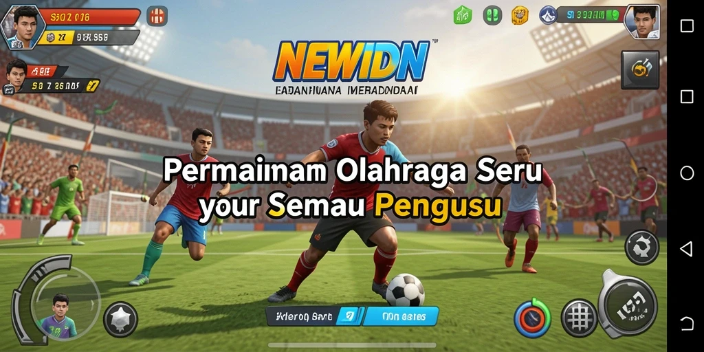 Screenshot gameplay <strong>NEWIDN</strong> yang menampilkan serunya permainan olahraga.