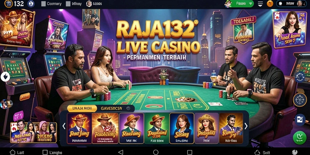Tampilan gameplay RAJA132 dengan dealer live yang ramah dan interaktif.