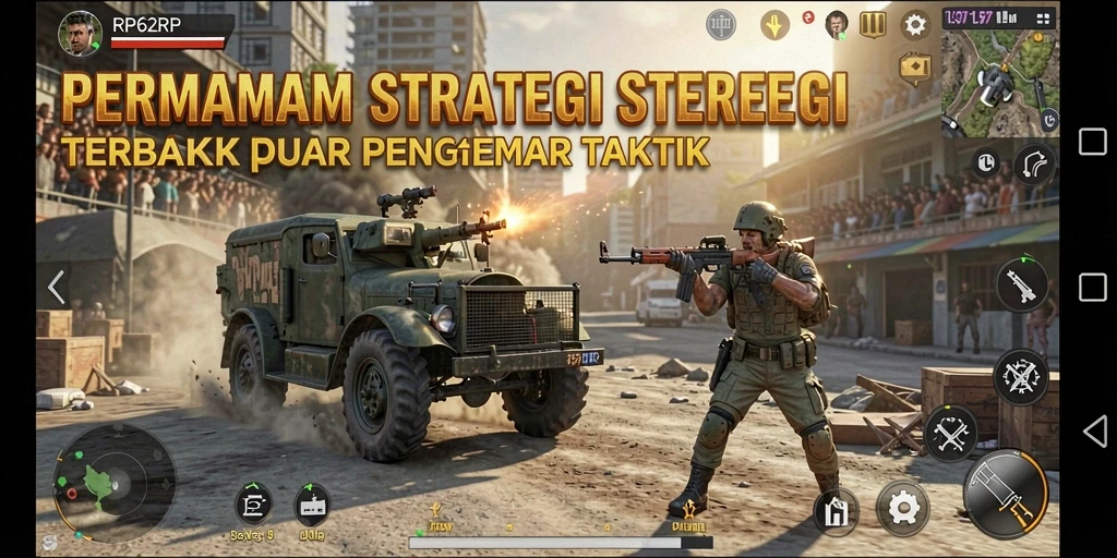 Screenshot gameplay RP62RP menampilkan aksi pertempuran strategi yang menarik.