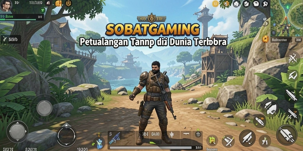 Screenshot menampilkan eksplorasi dalam dunia terbuka SOBATGAMING.