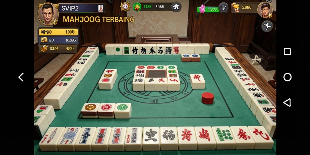 Tampilan menarik dari gameplay Mahjong di SVIP2.