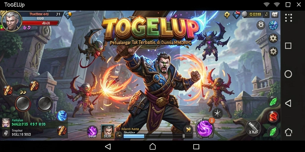Tampilan gameplay TOGELUP yang epik dalam dunia MMORPG.