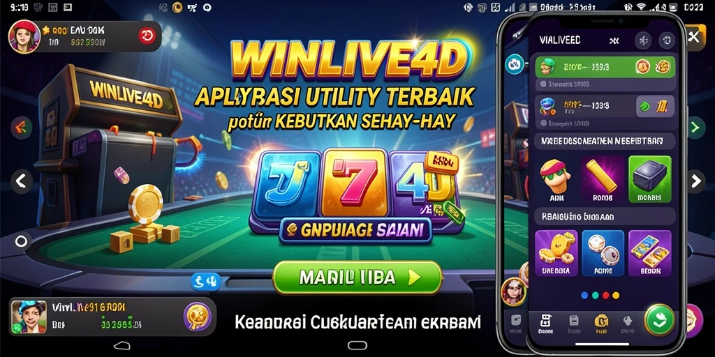 Tampilan modern WINLIVE4D yang memudahkan pengguna dalam mengakses fitur-fitur Utility.