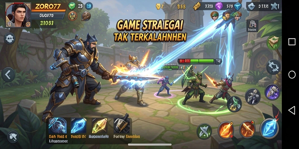 Tampilan gameplay ZORO77 yang mendebarkan dalam aksi.